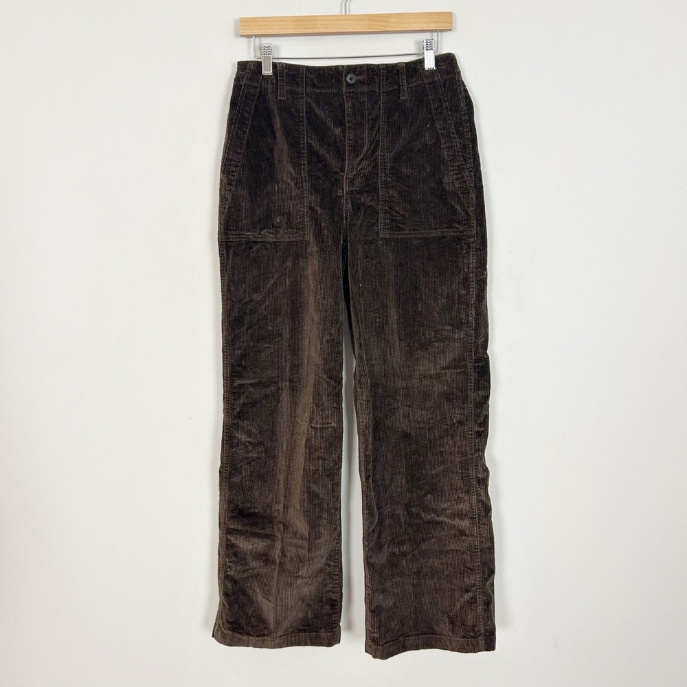 Madewell Low Slung Baggy Utility Pants Brown Corduroy Size 27 Women's - Picture 2 of 6